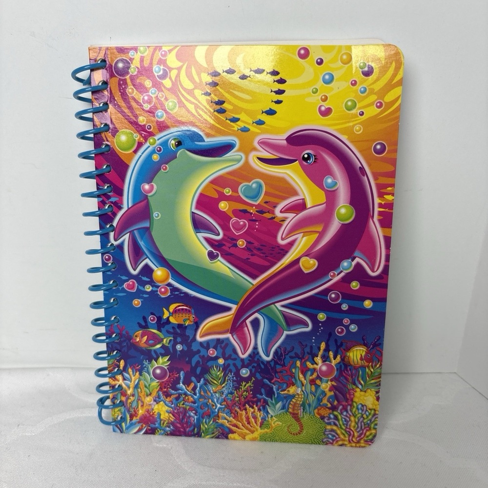 Lisa Frank Dancing Dolphins Phat Pad Notebook Spiral Paper Rainbow Colorful